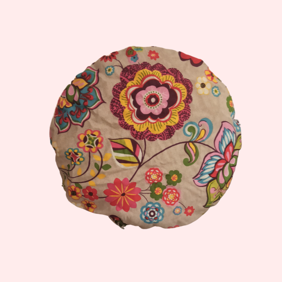 Round flower cheap pillow